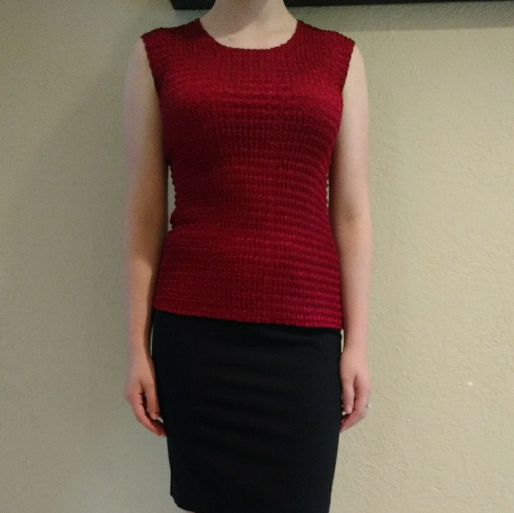 Red dressy tank